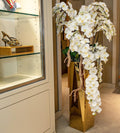 Cascading Orchidées Phalaenopsis en Doré Prism Pot