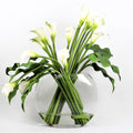 Vase Lune avec Blanc Arums