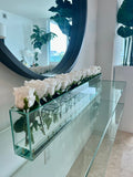 91 Cm Skinny Casa Moderna avec Blanc Roses