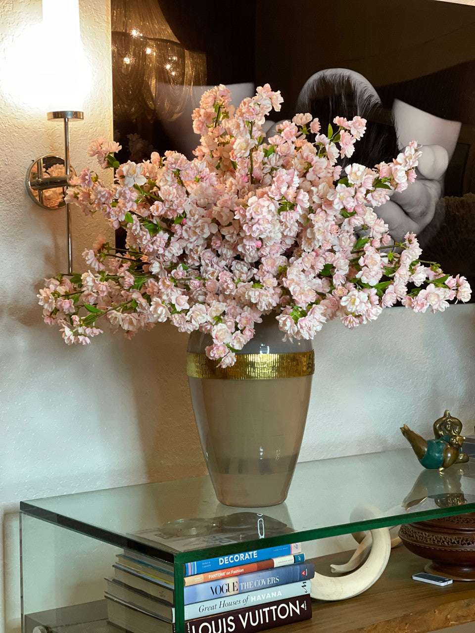 Goddess Vase avec Rose Fleurs de Cerisier