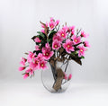 Vase Lune avec Rose Magnolias