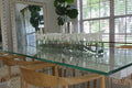 122 Cm Casa Moderna Pot Plateau en Verre avec Blanc Arums