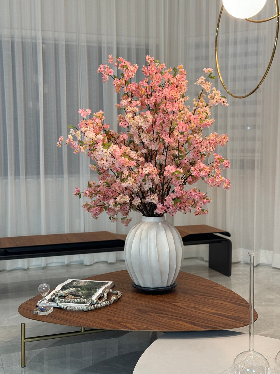 Astoria Vase avec Rose Fleurs de Cerisier