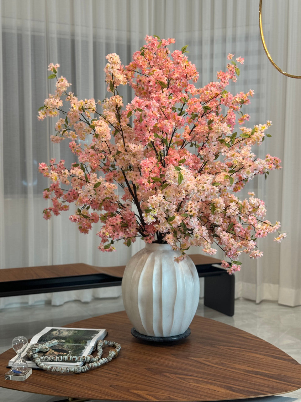 Astoria Vase avec Rose Fleurs de Cerisier