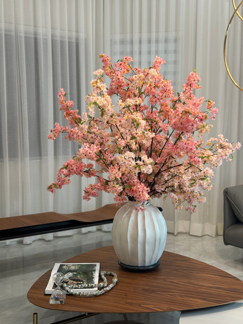 Astoria Vase avec Rose Fleurs de Cerisier