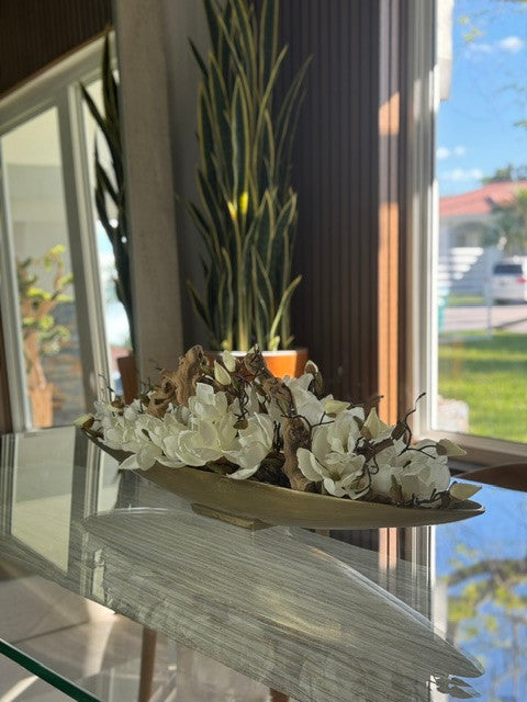 Magnolias et Bois Flotté en Doré Denver Boat