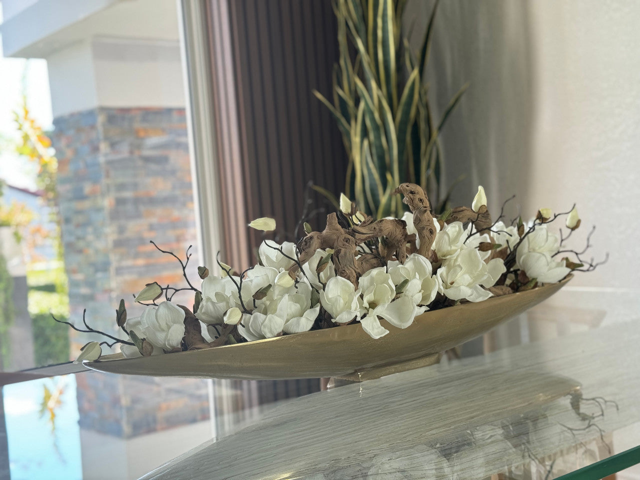 Magnolias et Bois Flotté en Doré Denver Boat