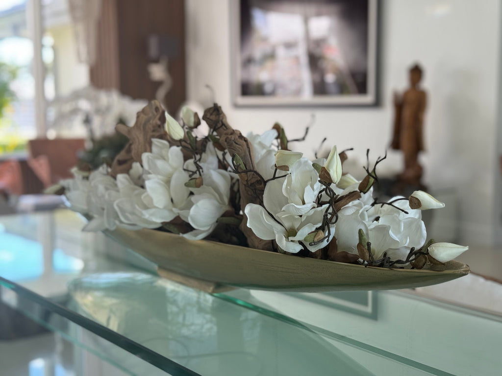 Magnolias et Bois Flotté en Doré Denver Boat