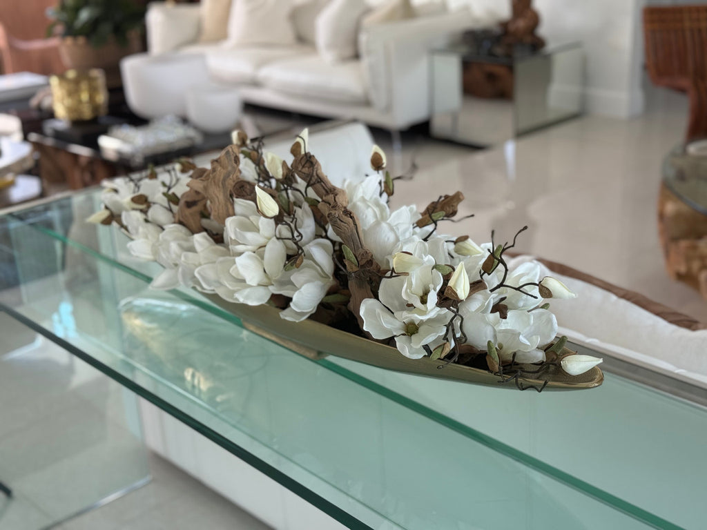 Magnolias et Bois Flotté en Doré Denver Boat
