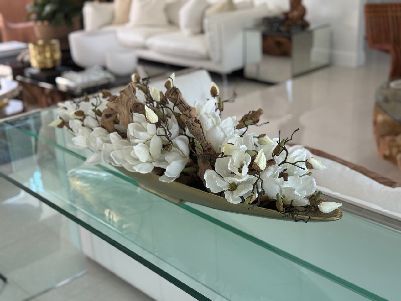 Magnolias et Bois Flotté en Doré Denver Boat