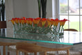 91 Cm Casa Moderna Pot Plateau en Verre avec Mango Arums