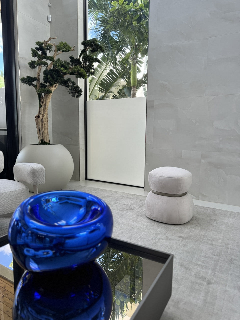 Trailing Bonsaï en 76 Cm Satin Beige Globe