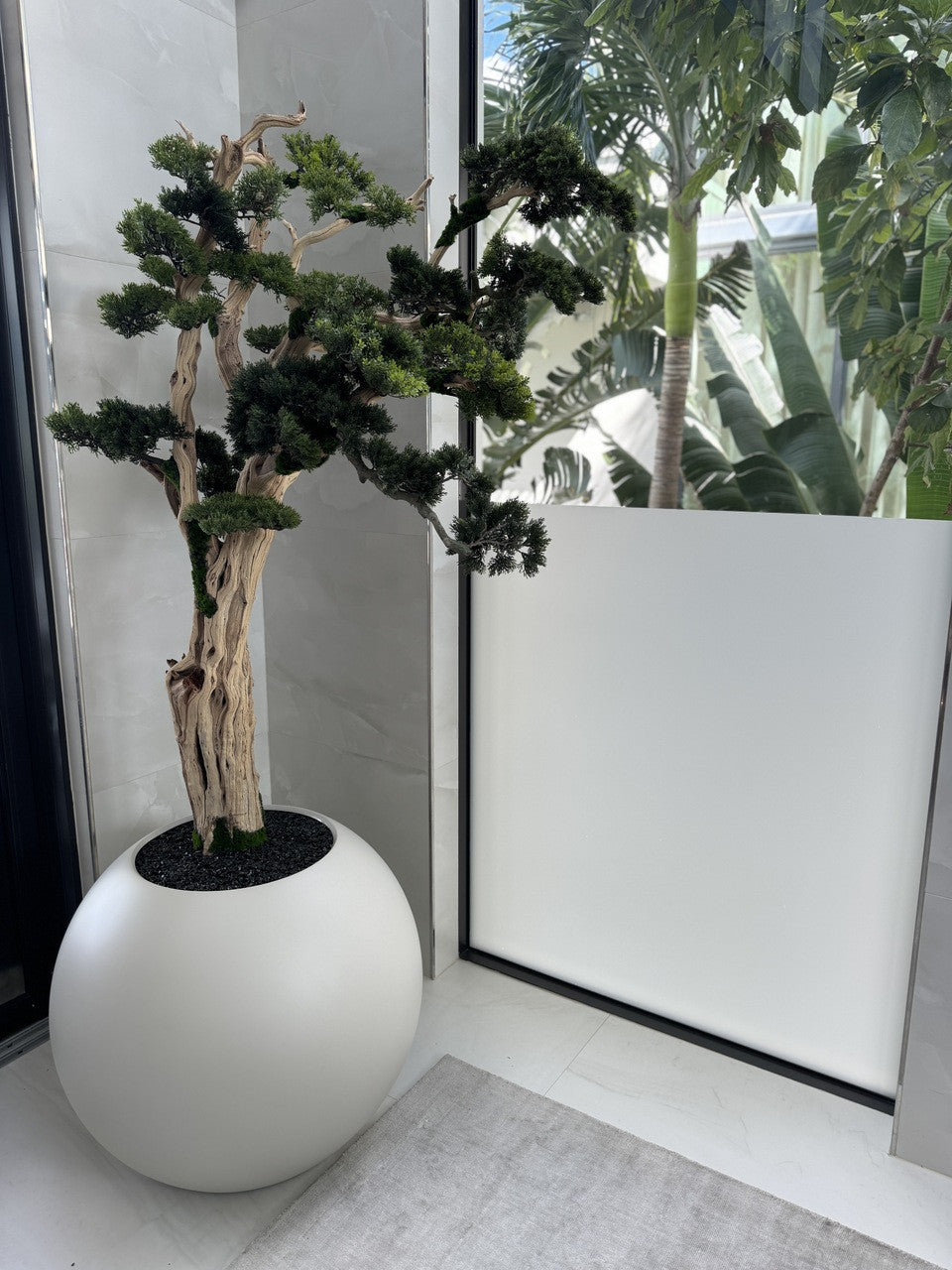 Trailing Bonsaï en 76 Cm Satin Beige Globe