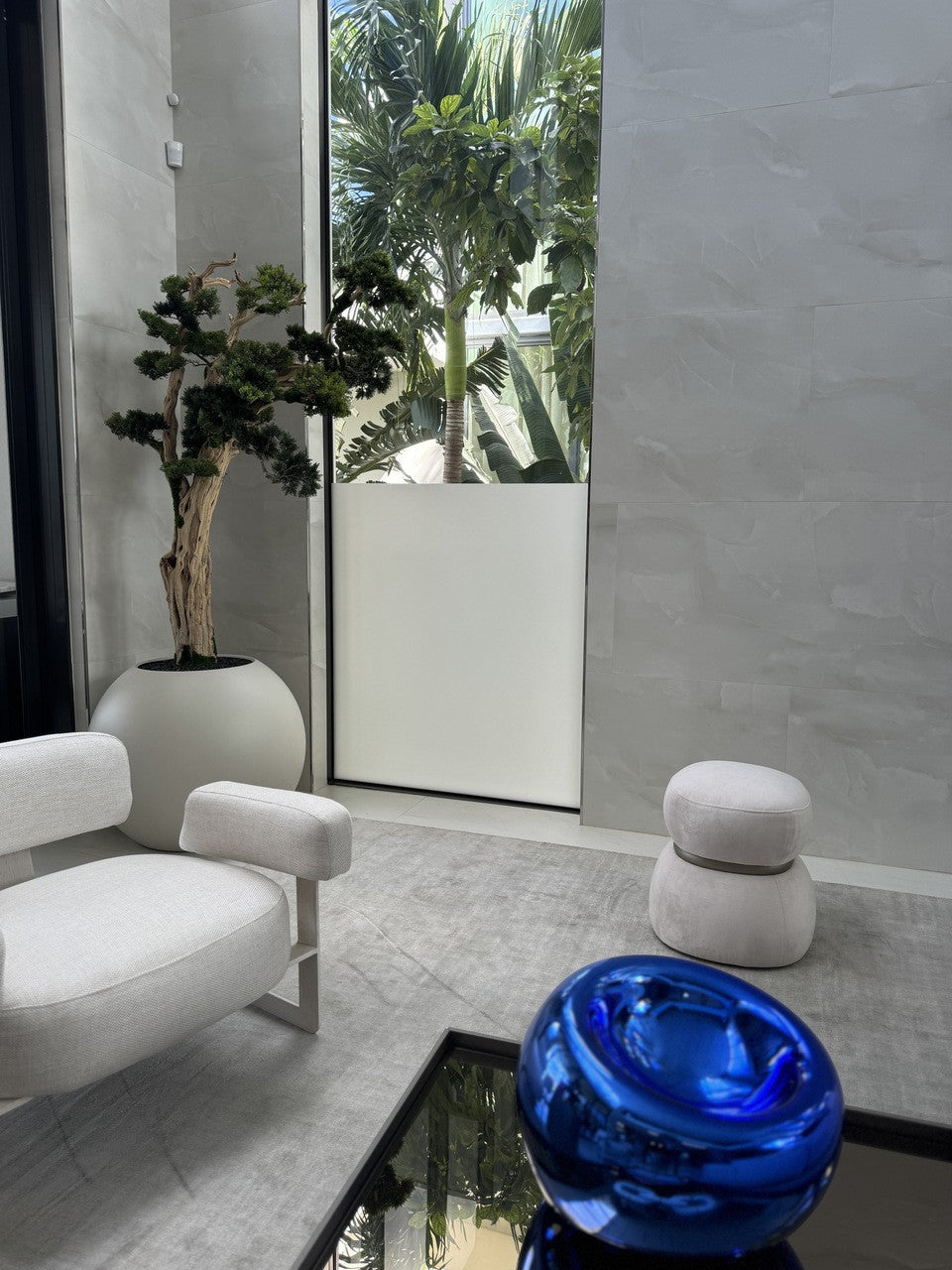 Trailing Bonsaï en 76 Cm Satin Beige Globe