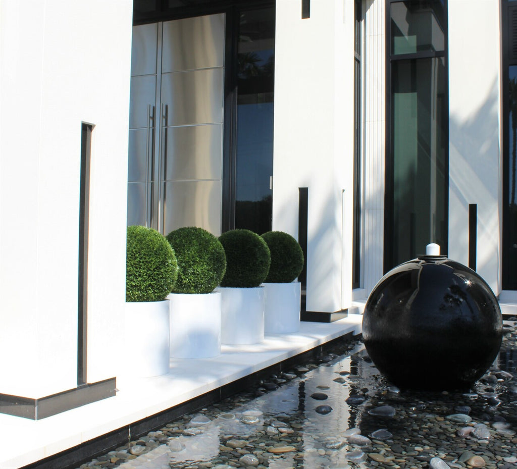 51 Cm Topiaire avec Max Fibre de Verre Vase