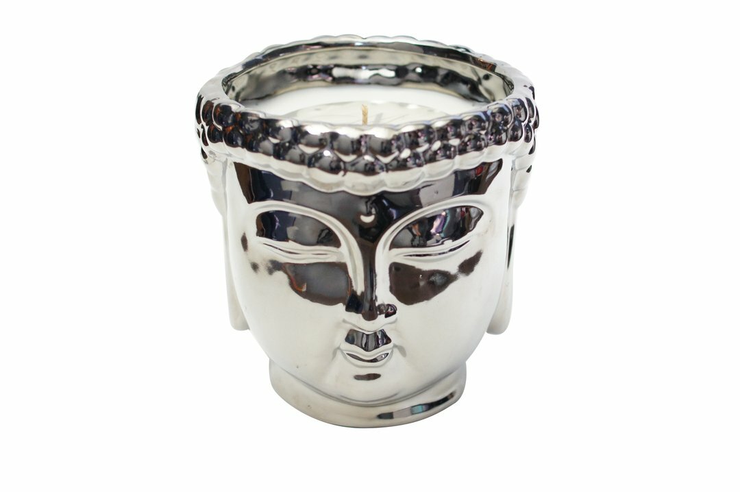 Buddha 3-Wick Scented Bougie (Argenté / Doré / Blanc)