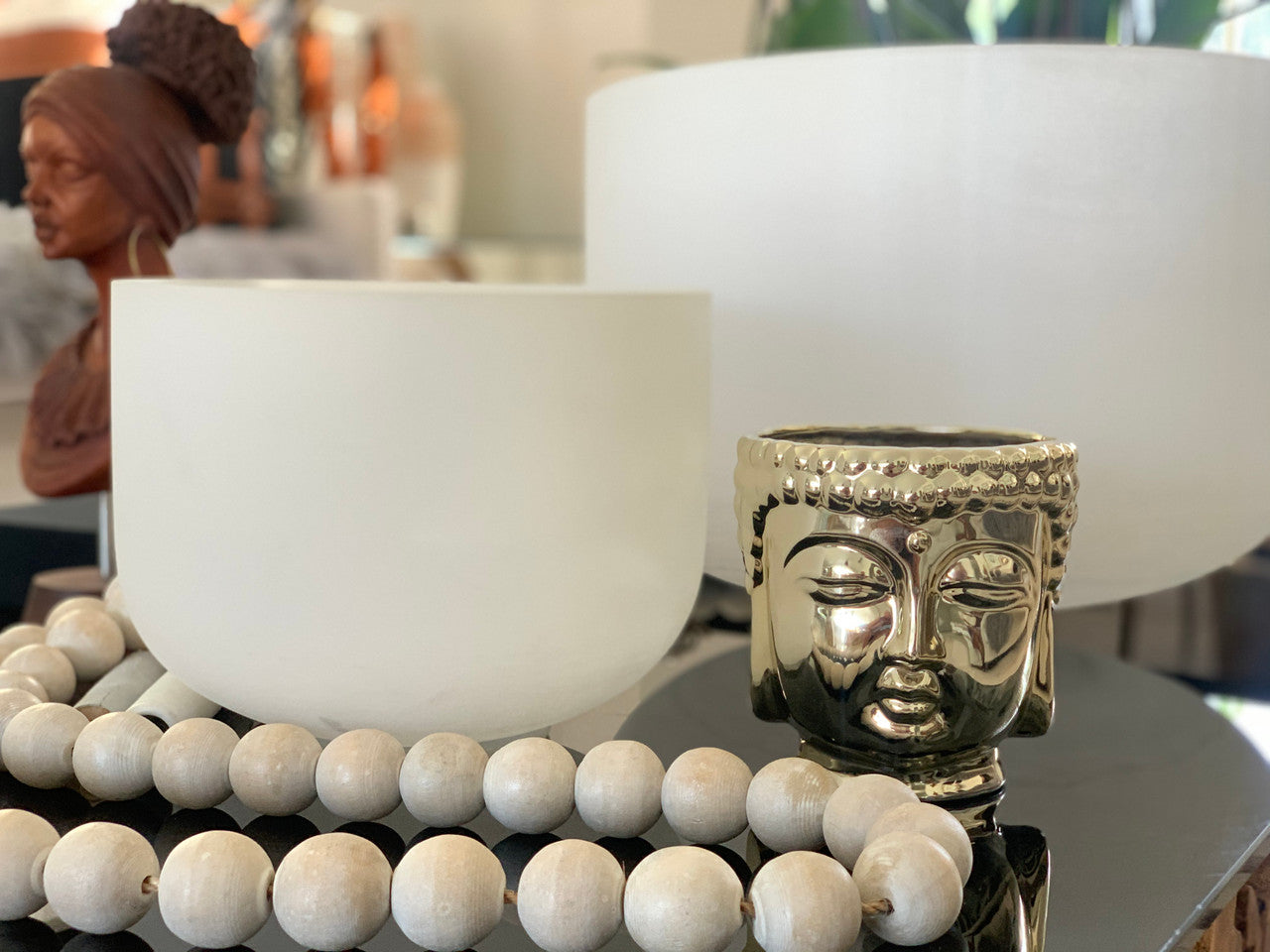 Buddha 3-Wick Scented Bougie (Argenté / Doré / Blanc)