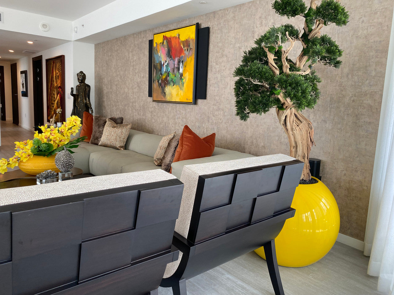 Trailing Bonsaï en 76 Cm Saffron Jaune Globe
