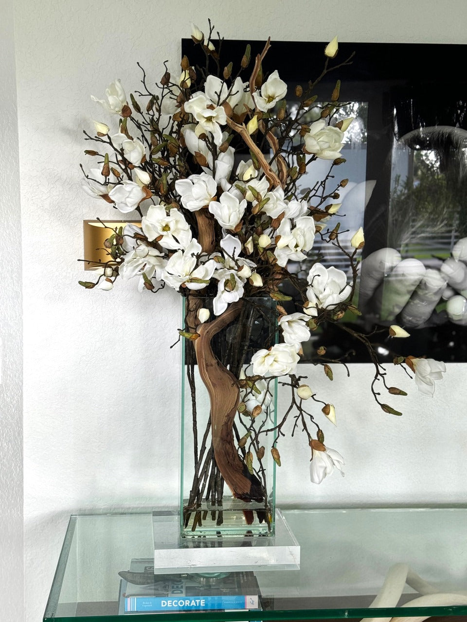 Blanc Magnolias en 51 Cm Haut Casa Moderna