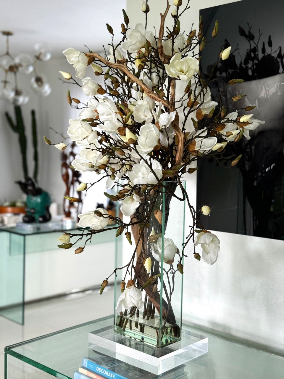 Blanc Magnolias en 51 Cm Haut Casa Moderna