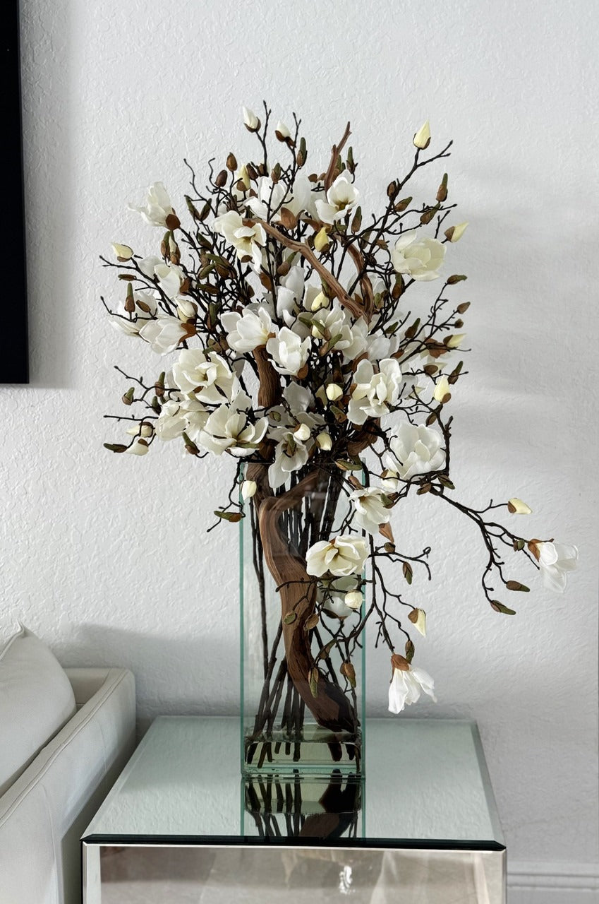 Blanc Magnolias en 51 Cm Haut Casa Moderna
