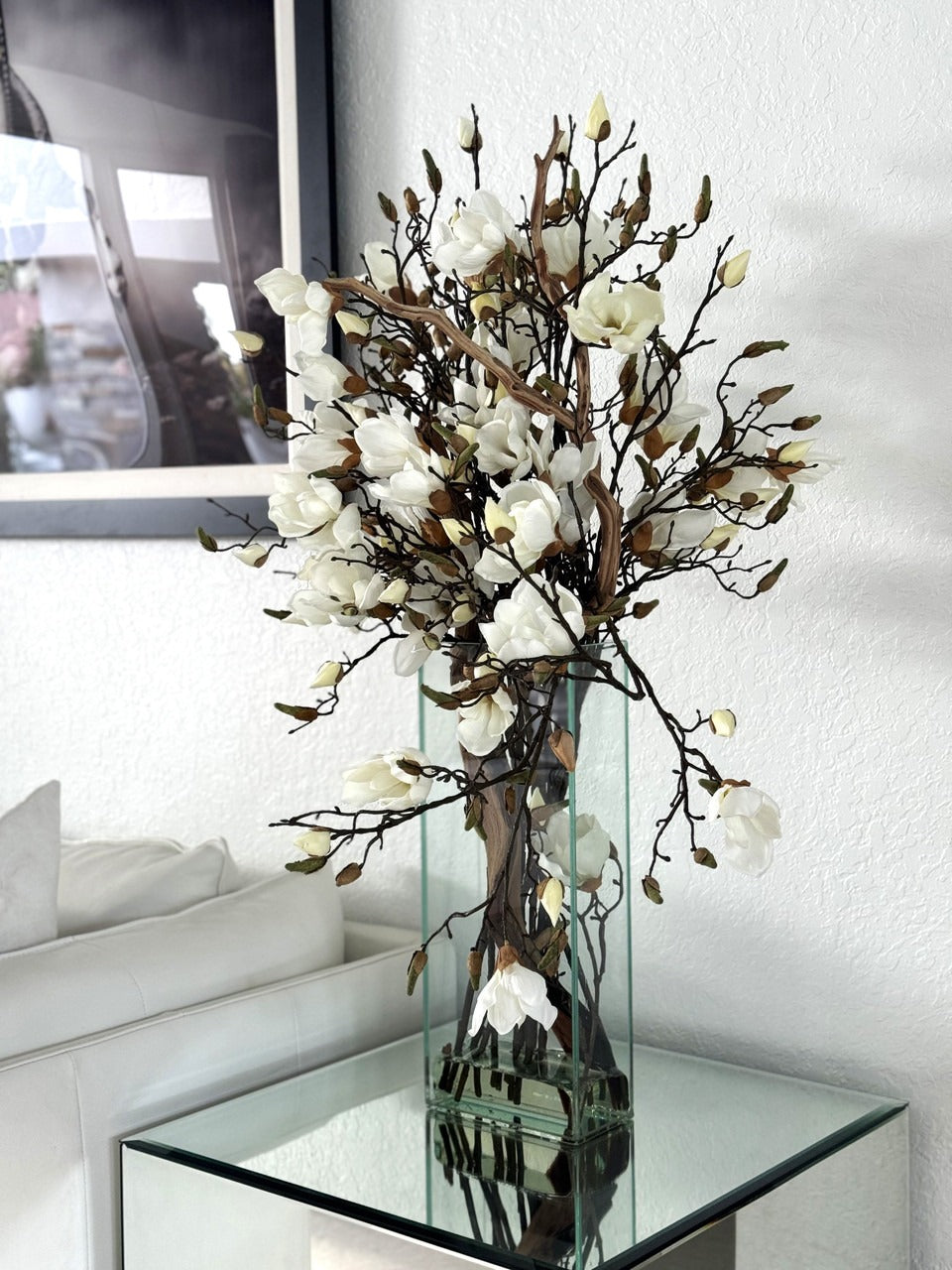 Blanc Magnolias en 51 Cm Haut Casa Moderna