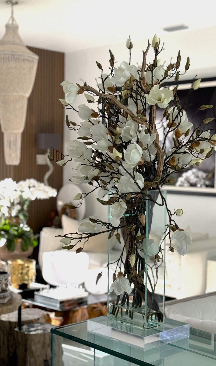 Blanc Magnolias en 51 Cm Haut Casa Moderna