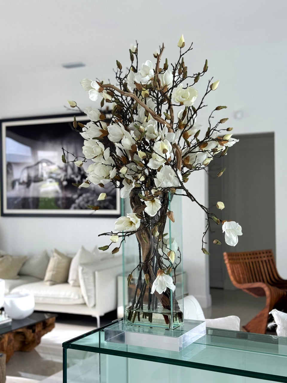 Blanc Magnolias en 51 Cm Haut Casa Moderna