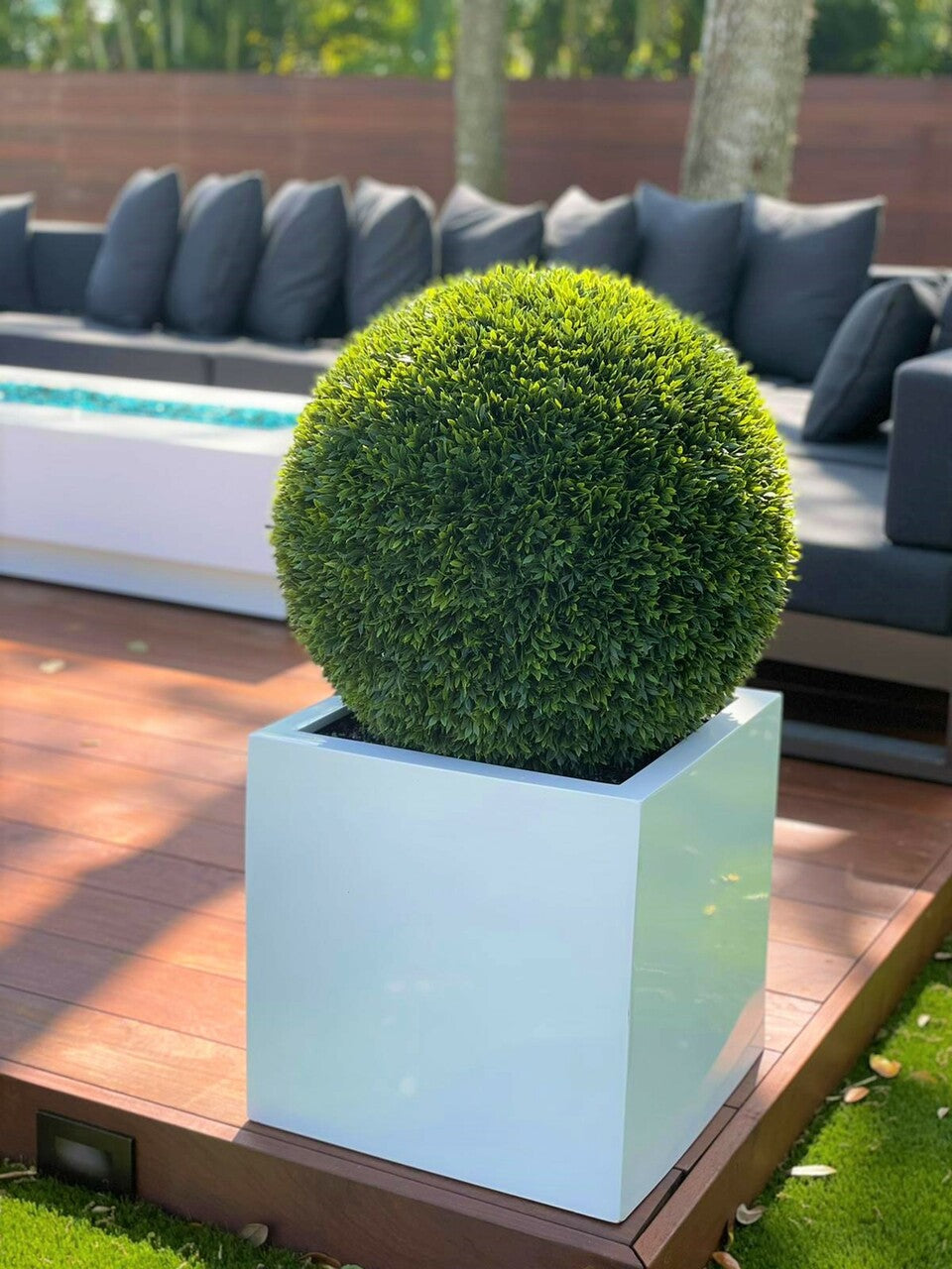 Grand Block Fibre de Verre Pot avec 51 Cm Topiaire