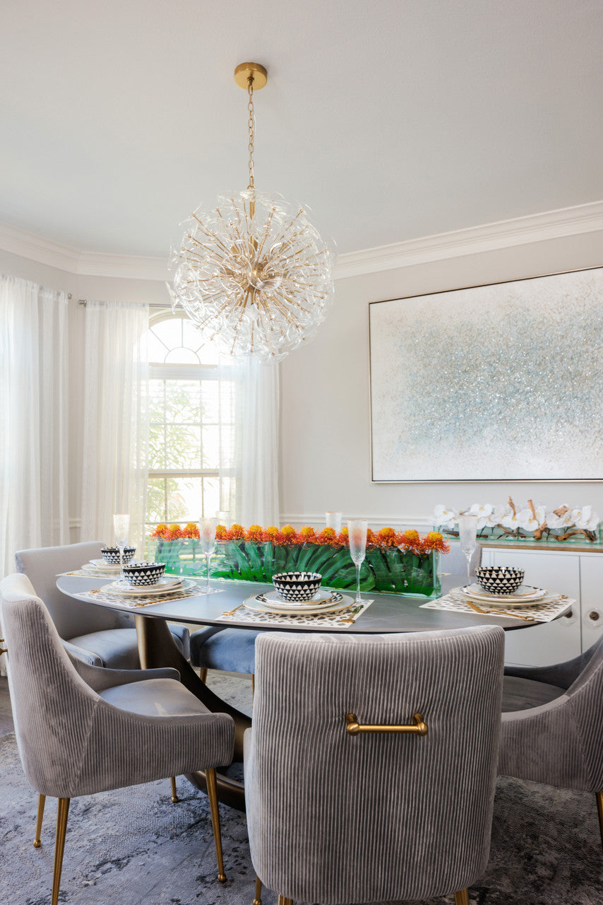 91 Cm Skinny Casa Moderna avec Orange Protea Fleurs