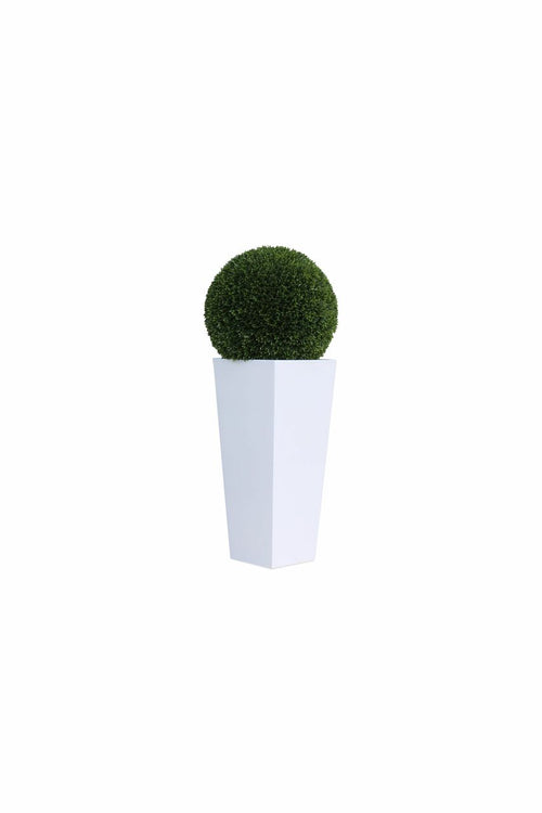 51 Cm Topiaire avec Moyen Beau Fibre de Verre Vase