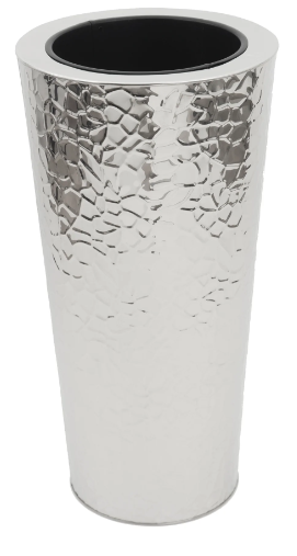 Moyen Hammered Acier Inoxydable Floor Pot